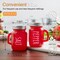 Red Salt and Pepper Shakers Set, ZOSUJO 4 oz Cute Modern Glass Christmas Red Shaker Sets with Stainless Steel Lids, Red Kitchen Decor and Accessories for Home Restaurants Weddings